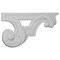 Ekena Millwork 12 3/8"W x 6 5/8"H x 3/4"D Scroll Stair Bracket, Right SB12X06SC-R - alternate 1
